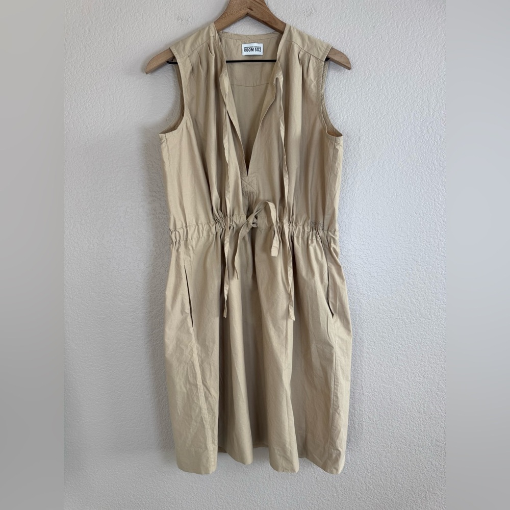 Room 502 Jessica Kaftan Dress in Beige Cotton size 10 42 $445 - Picture 3 of 15